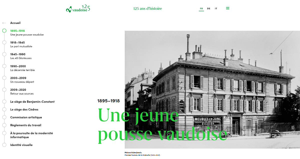 La Vaudoise publie ses 125 ans d'histoire en ligne [image cover]